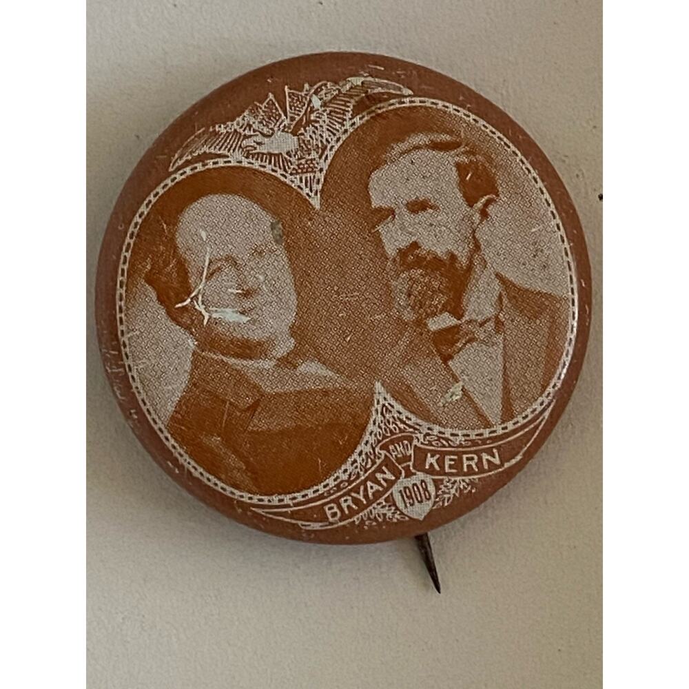 Vintage BRYAN KERN 1908 Reproduction 1972 Pinback Political Campaign Pin Button